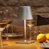 Nuindie mini LED genopladelig bordlampe, Easy Connect, sølv, dæmpbar.