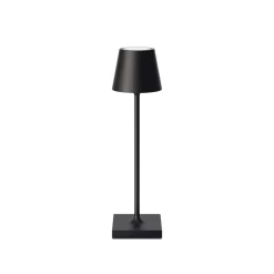 Nuindie pocket LED genopladelig bordlampe, sort, IP54, dæmpbar