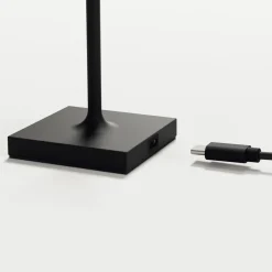 Nuindie pocket LED genopladelig bordlampe, sort, IP54, dæmpbar