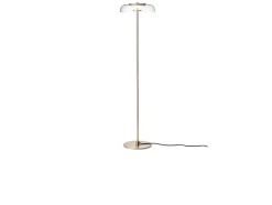 Nuura LED-gulvlampe Blossi, højde 120 cm, guldfarvet/klar
