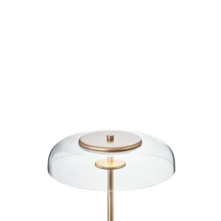Nuura LED-gulvlampe Blossi, højde 120 cm, guldfarvet/klar