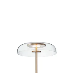 Nuura LED-gulvlampe Blossi, højde 120 cm, guldfarvet/klar