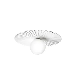 Nuura Liila Muuse væglampe, Ø 42 cm, IP44, hvid/opal