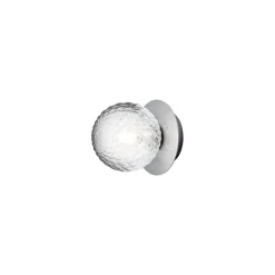 Nuura Liila 1 væglampe, Ø 14 cm, IP44, sølv/klar