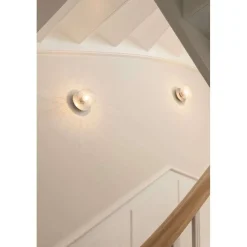 Nuura Liila 1 væglampe, Ø 14 cm, IP44, sølv/klar