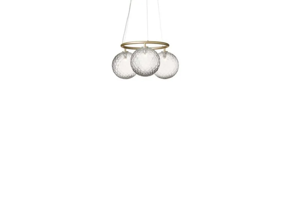 Nuura lysekrone Miira 3 Circular, Ø 54 cm, messing/klar