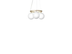 Nuura lysekrone Miira 3 Circular, Ø 54 cm, messing/opal