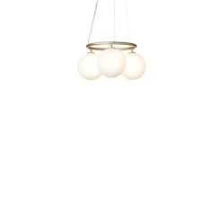 Nuura lysekrone Miira 3 Circular, Ø 54 cm, messing/opal