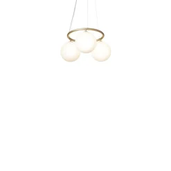 Nuura lysekrone Miira 3 Circular, Ø 54 cm, messing/opal