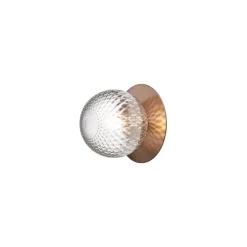 Nuura væglampe Liila 1, Ø 16,5 cm, IP44, bronze/klar