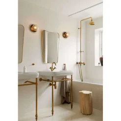 Nuura væglampe Liila 1, Ø 16,5 cm, IP44, bronze/klar