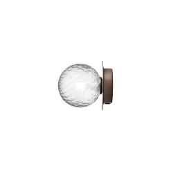 Nuura væglampe Liila 1, Ø 14 cm, IP44, bronze/klar