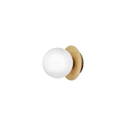 Nuura væglampe Liila 1, Ø 14 cm, IP44, guld/opal