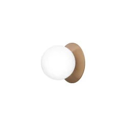 Nuura væglampe Liila 1, IP44, Ø 16,5 cm, bronze/opal