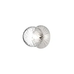 Nuura væglampe Liila 1, IP44, Ø 16,5 cm, sølv/klar