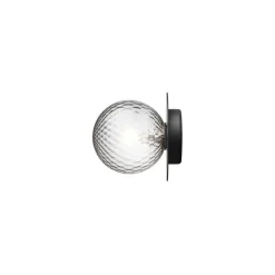 Nuura væglampe Liila 1 IP44 Ø 16,5 cm, sort/klar