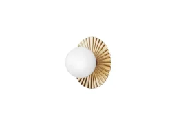Nuura væglampe Liila Muuse, Ø 20 cm, IP44, guld/opal