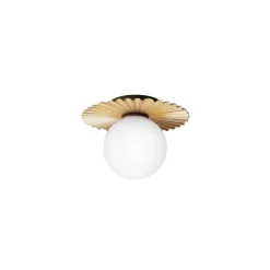 Nuura væglampe Liila Muuse, Ø 20 cm, IP44, guld/opal