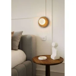 Nuura væglampe Liila Muuse, Ø 20 cm, IP44, guld/opal