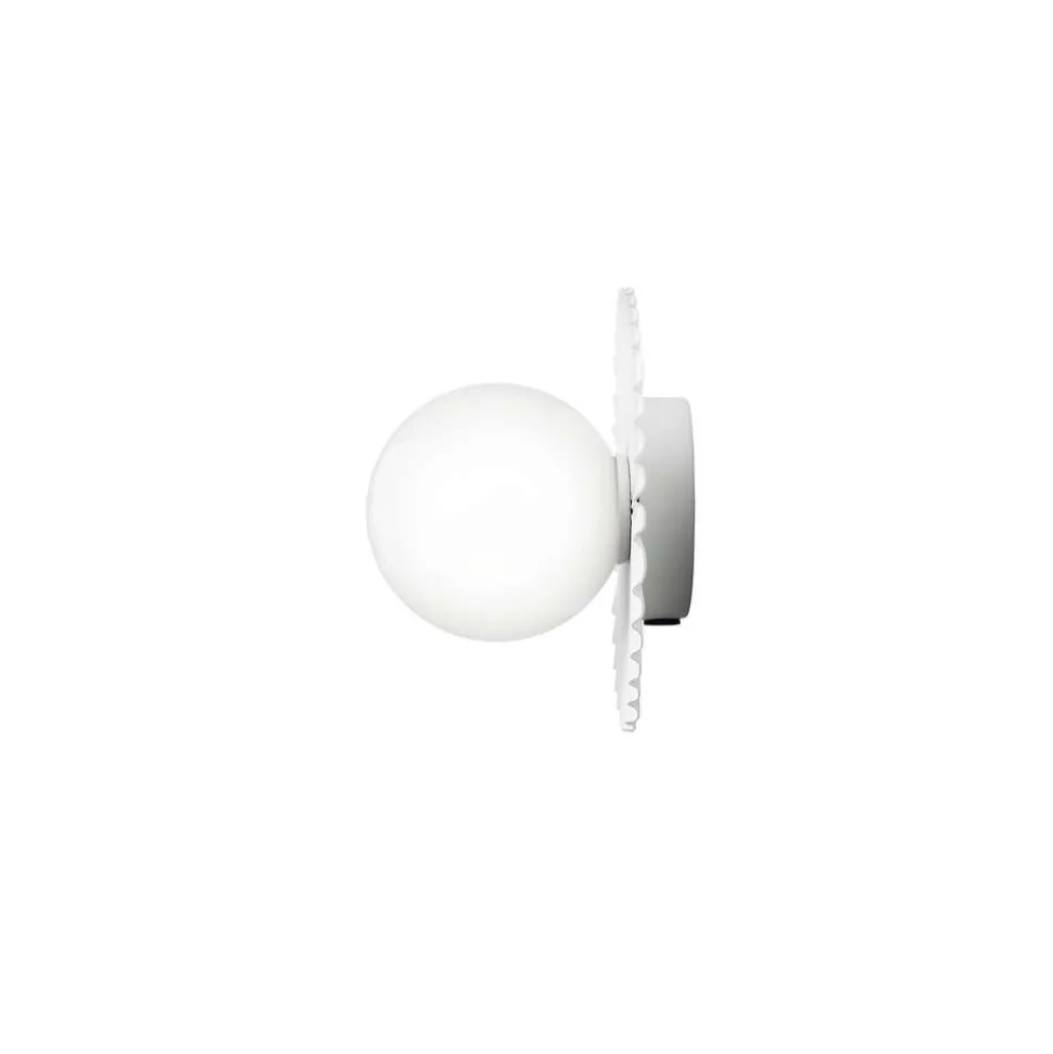 Nuura væglampe Liila Muuse, Ø 20 cm IP44, hvid/opal