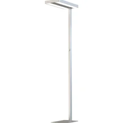 Office LED-gulvlampe up/down 4.000 K, dæmpes, sølv