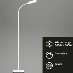 Office Step LED-gulvlampe, hvid, kan dæmpes, CCT