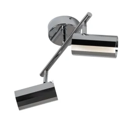 Oktano loftspot, kromfarvet Længde 30 cm 2 lyskilder metal