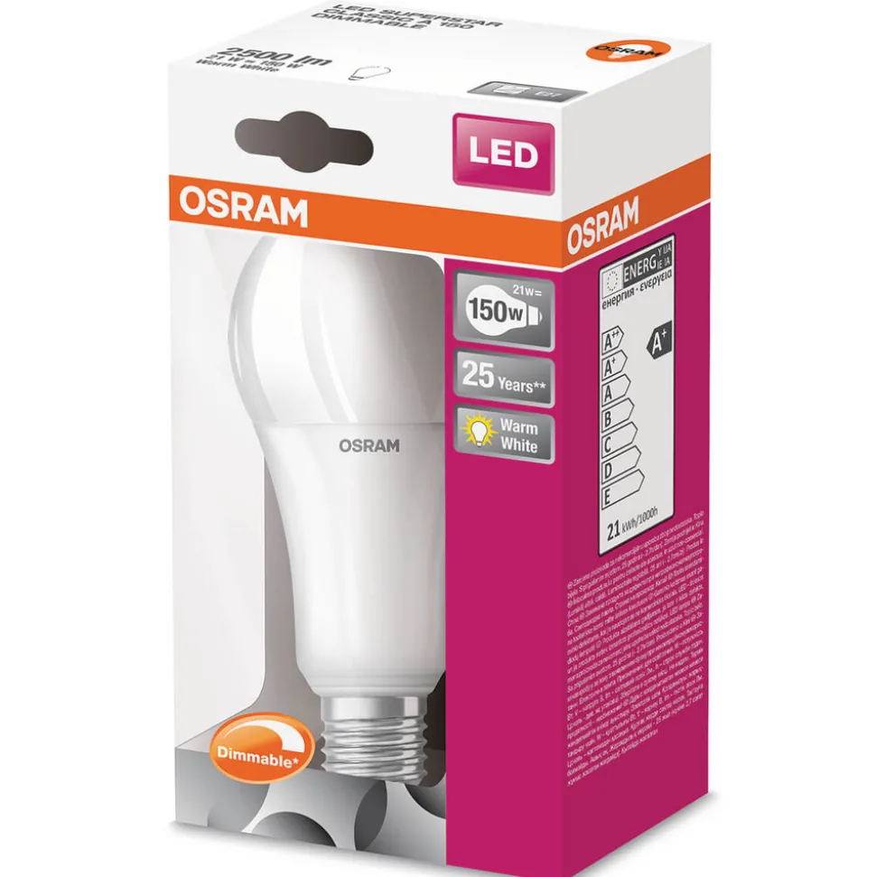 OLED-pære E27 20W, 2.700K, opal, dæmpbar