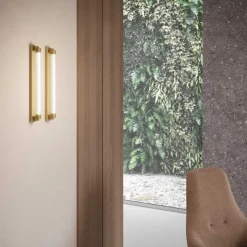 OLEV LED-væglampe CHARMER, guld, metal/glas, 2.700 K, IP44