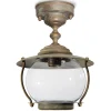 Olivia udendørs loftlampe, IP44, messing, glas