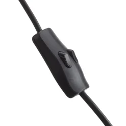 Oluce Atollo bordlampe, aluminium, Ø 25 cm, sort
