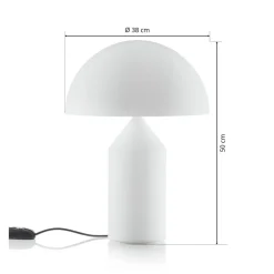 Oluce Atollo - bordlampe i Murano-glas, 50 cm