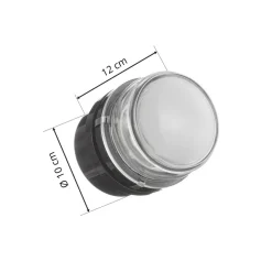 Oluce Fresnel væglampe m. glaslinse IP44 sort