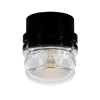 Oluce LED-væglampe Fresnel, sort, aluminium, glas, 2.700 K
