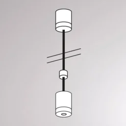 Ophæng til Volare-skinne, 100 cm, sort