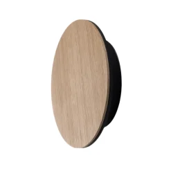 Orios LED-væglampe, træ, Ø 20 cm, indirekte spotlight
