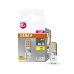 OSRAM Base PIN LED-stiftsokkelpære G9 2,6 W 320 lm 5 stk