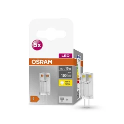 OSRAM Base PIN LED-stiftsokkelpære G4 0,9 W 100 lm 5 stk