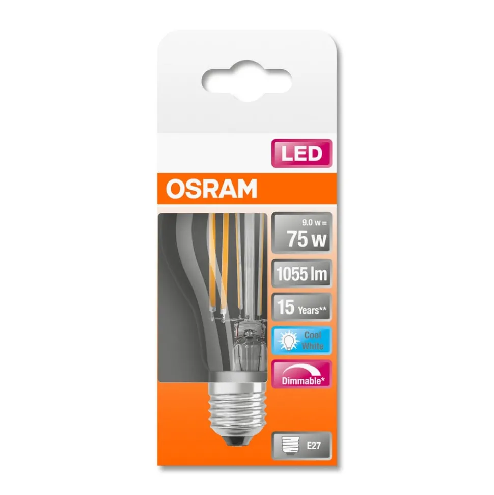 OSRAM Classic LED-pære filament 7,5 W klar 4.000 K