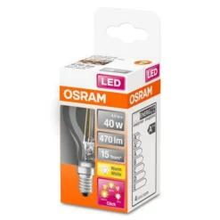 OSRAM Classic P LED-pære E14 4W 827 dæmpbar 3 trin
