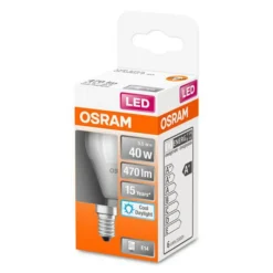 OSRAM Classic P LED-pære E14 4,9W 6.500K mat