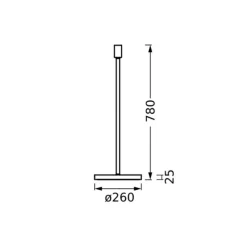 OSRAM gulvlampe DECOR STICK, mørkegrå, højde 78 cm, 1 x E27