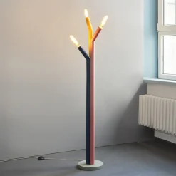 OSRAM gulvlampe Decor Straw, 3 lyskilder, farvet, stål, E27