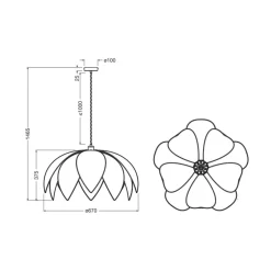 OSRAM hængelampe Decor Rattan Lotus, Ø 67 cm, beige, E27