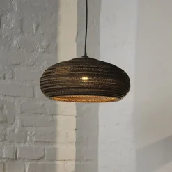 OSRAM hængelampe DROP, brun, Ø 40 cm, bølgepap, E27