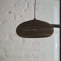 OSRAM hængelampe DROP, brun, Ø 40 cm, bølgepap, E27