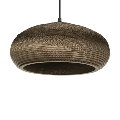 OSRAM hængelampe DROP, brun, Ø 40 cm, bølgepap, E27
