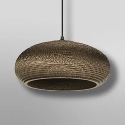 OSRAM hængelampe DROP, brun, Ø 40 cm, bølgepap, E27