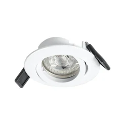 OSRAM indbygningsspot, Ø 9 cm, hvid, metal, GU10-LED, 2.700 K