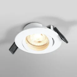 OSRAM indbygningsspot, Ø 9 cm, hvid, metal, GU10-LED, 2.700 K